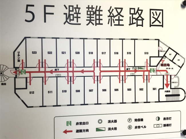 西明石リンカーンホテルの客室配置図