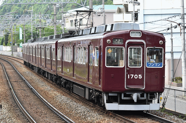 元阪急2000系である1700系