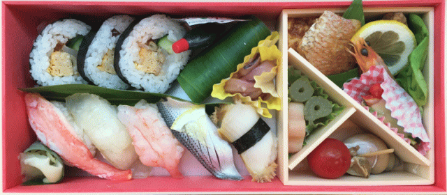 のと里山里海号ゆったりコース・すし御膳の中身