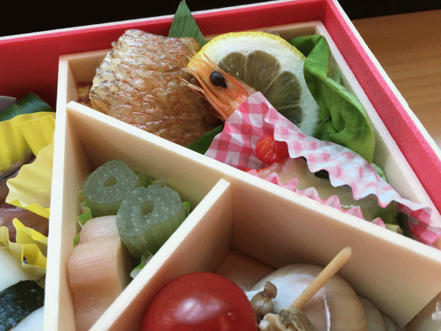 のと里山里海号ゆったりコース・すし御膳のお惣菜部分