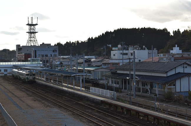 男鹿駅の全景
