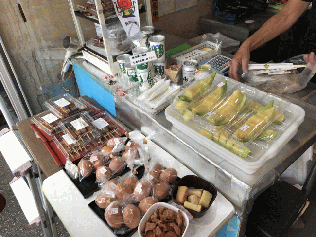 出雲坂根駅の臨時売店「延命の里」で売られているもの