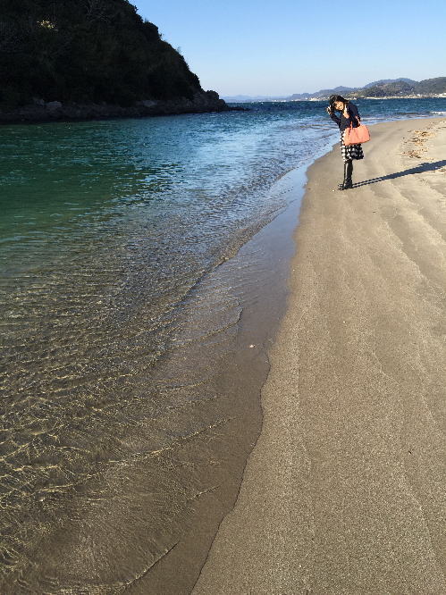薩摩高城駅付近の東シナ海のビーチ