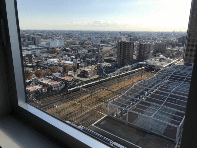 ザ マークグランドホテル (THE MARK GRAND HOTEL)からの鉄道の見える景色