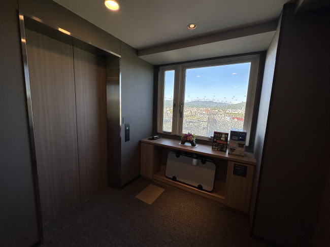 ホテルルートイン京都亀岡駅前のエレベーターホール