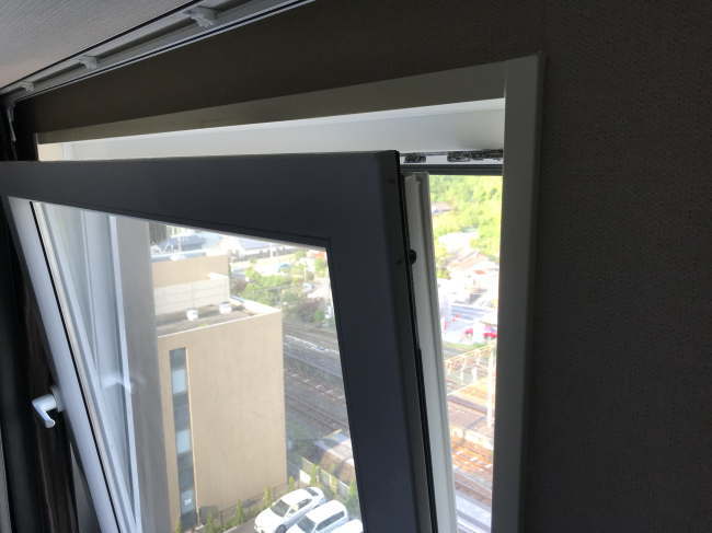 ホテルルートイン佐伯駅前の窓の全開