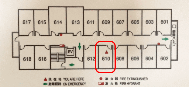 ホテルルートイン新庄駅前の客室配置図