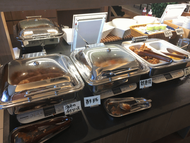 スーパーホテル鹿嶋の朝食バイキングのおかず