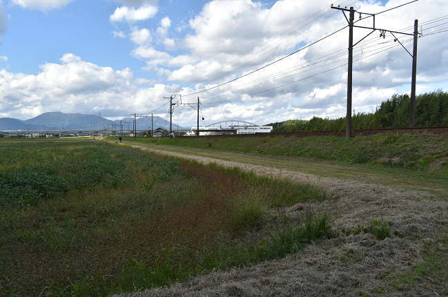 山城駅から保々駅方面に約1㎞の撮影地