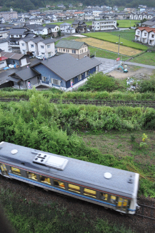 ホテルアルファーワン三次から三江線を撮影