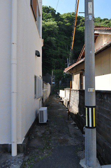 江津本町の撮影地にいたる道