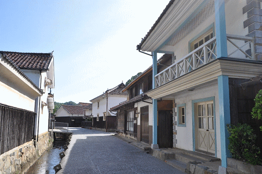 江津本町の趣ある街並み