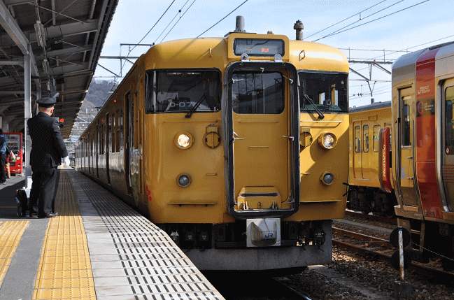 糸崎まで乗車した115系４両の429M三原行