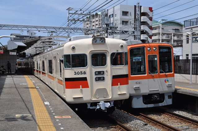 山陽垂水駅から3000系の普通列車に乗車