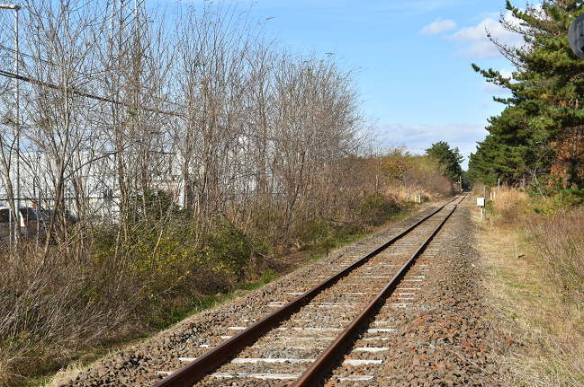 秋田臨海鉄道南線の線路