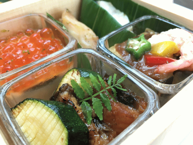 雪月花の月コースの和食の三の重を別角度から