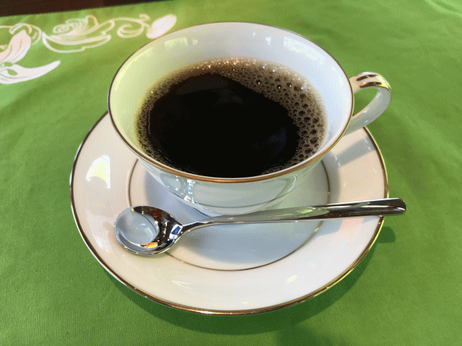 四国まんなか千年ものがたりの食後のコーヒー