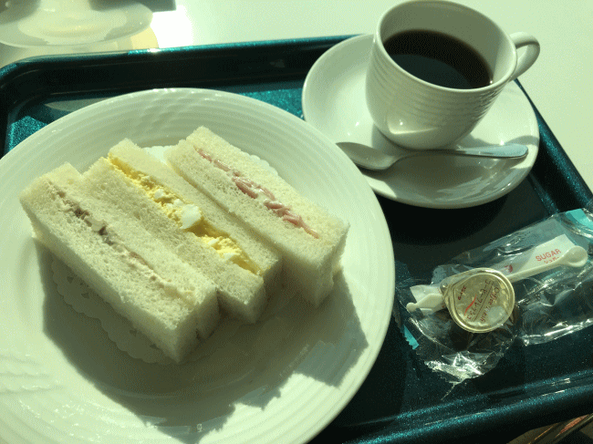 しまかぜの食事・サンドイッチセット