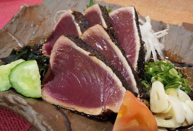 高知で食べたカツオのたたき