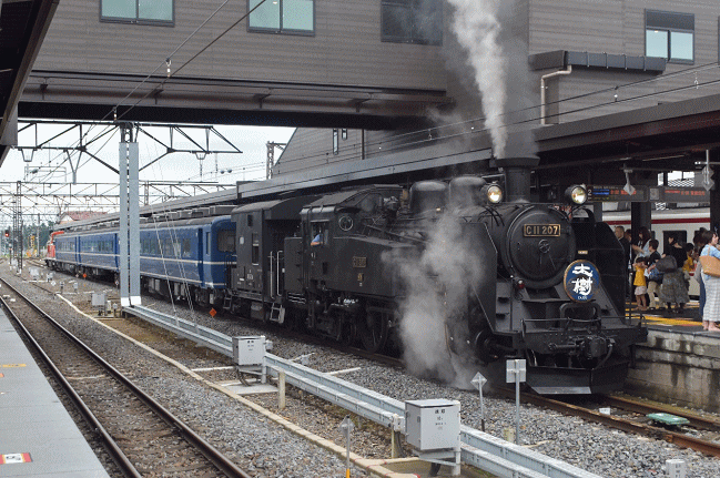下今市駅にてSL大樹を撮影