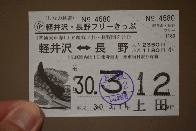 軽井沢・長野フリーきっぷ