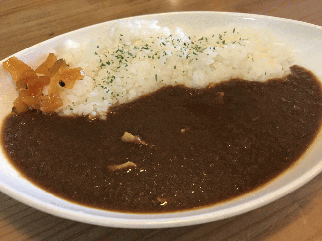 白河駅のえきかふぇのカレーライス