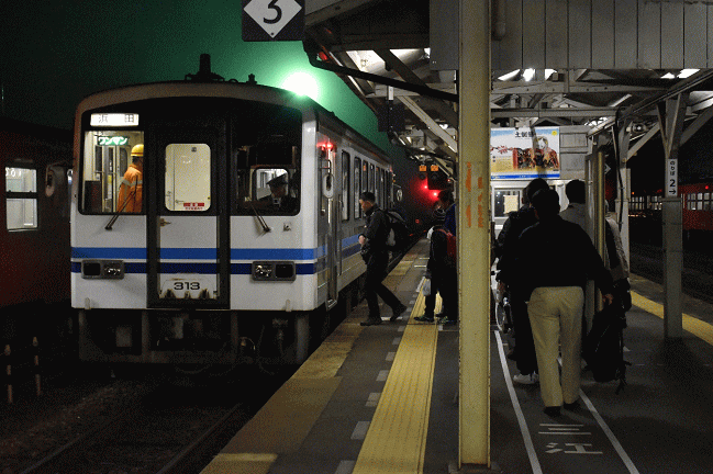 三江線の始発列車（三次駅）