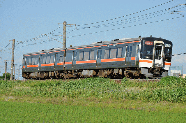 白鳥信号所にて快速みえ号