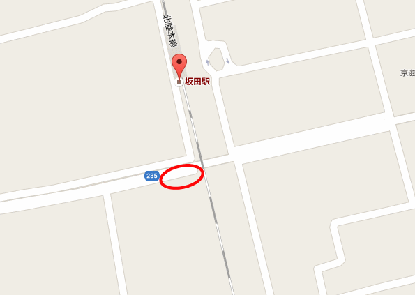 坂田駅付近の、SL北びわこ号の撮影地