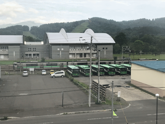 スマートホテル倶知安から見た函館本線