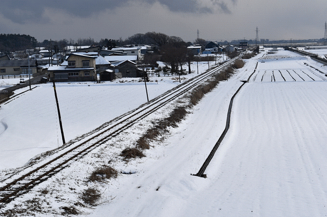 国道陸橋から大沢内側を望む