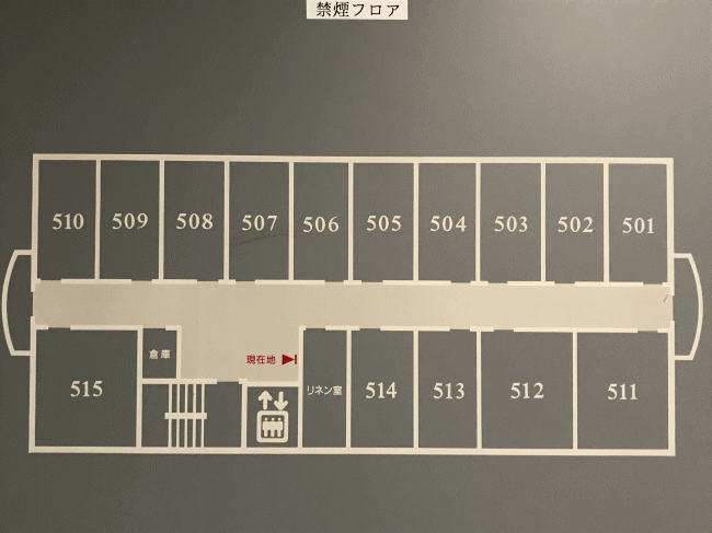 ホテルアバン宿毛の客室配置図