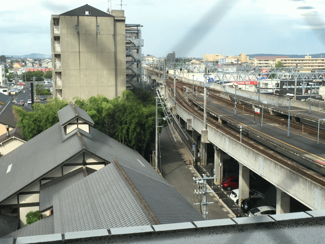 スーパーホテル出雲駅前から西出雲方面を見る