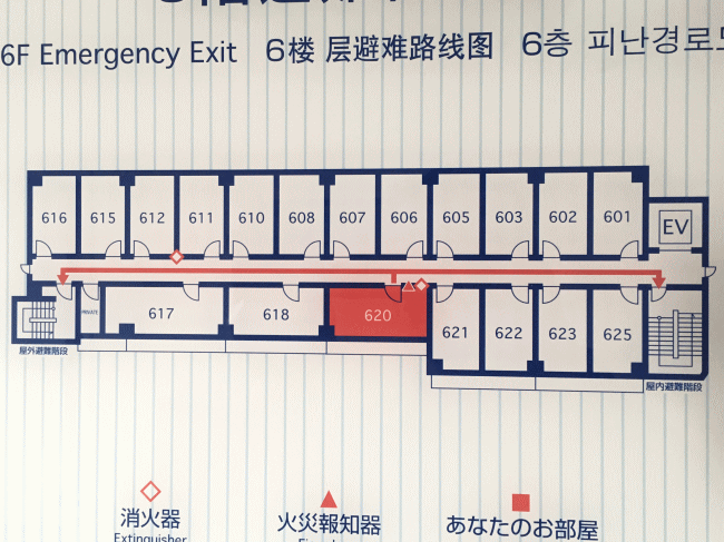 スーパーホテル釧路駅前の客室配置図