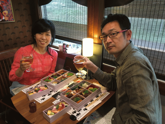 京都丹後鉄道の丹後くろまつ号のランチコース