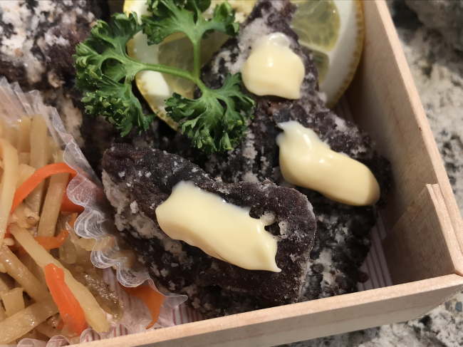 くじら弁当竜田揚げ