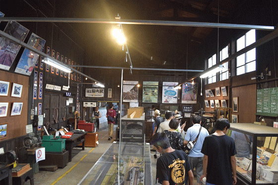 鉄道歴史館の内部（天竜二俣駅）