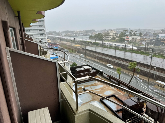 浜名湖弁天島リゾート THE OCEANのバルコニーからの眺望