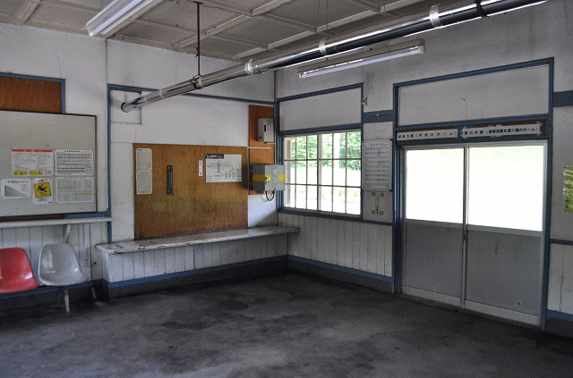 峠下駅の駅舎内部