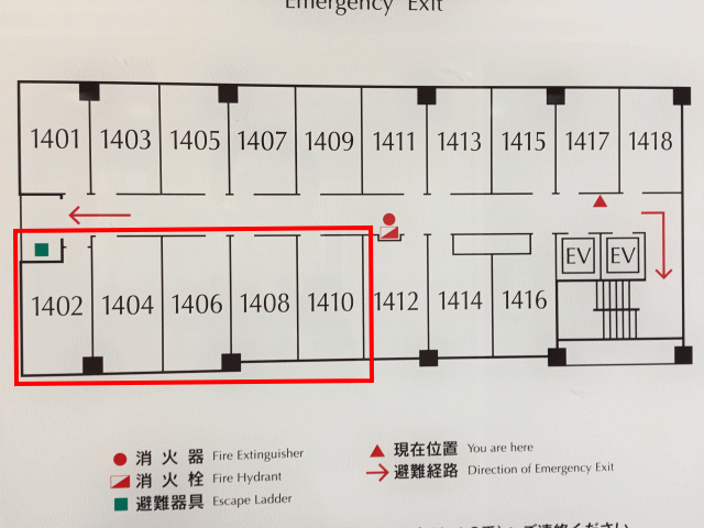 東横イン弘前駅前のトレインビューの客室配置