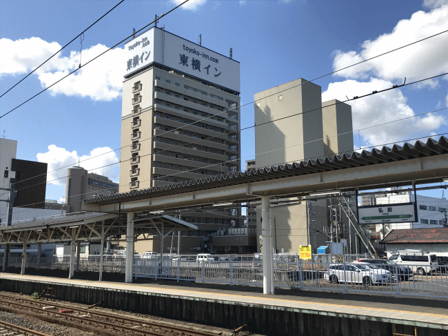 弘前駅から見た東横イン