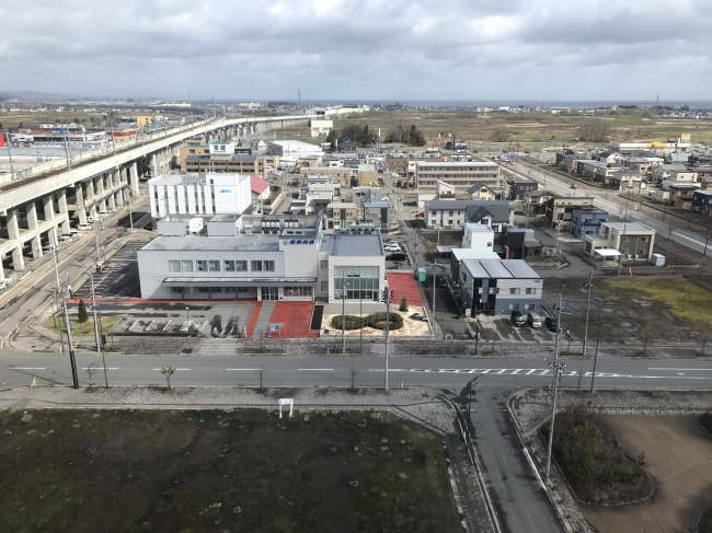 東横イン新青森駅前からの津軽・北海道側の景色