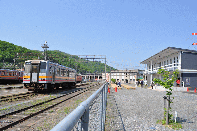 津山まなびの鉄道館の「あゆみルーム」「しくみルーム」
