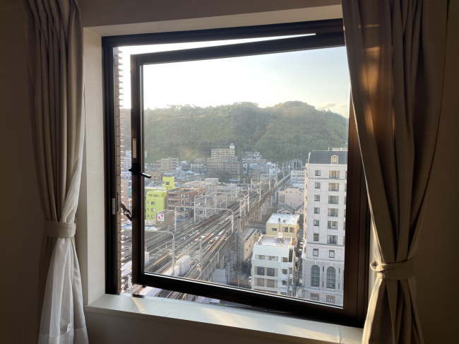ホテルアービック鹿児島の窓辺の様子