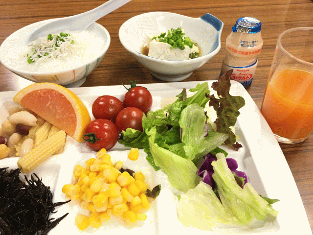 鬼怒川温泉ホテルの朝食バイキングで食べた料理