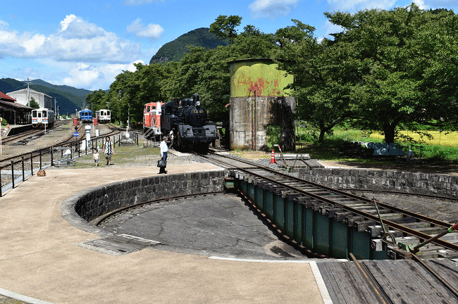 若桜駅構内にある転車台