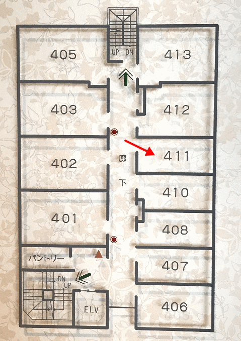 稚内さかえホテルの客室配置図