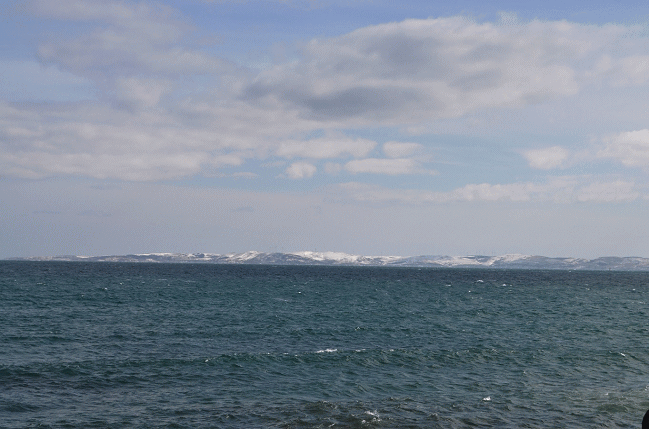 稚内駅付近から見る宗谷岬方面