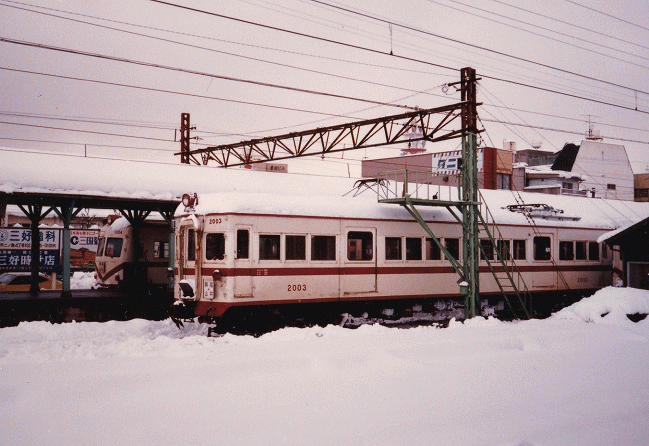 高架化工事が始まる前の京福電鉄(現えちぜん鉄道)福井駅