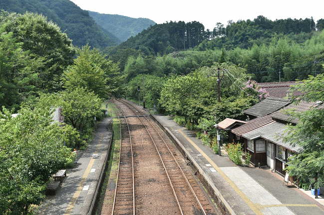 わたらせ渓谷鉄道の神戸駅の構内